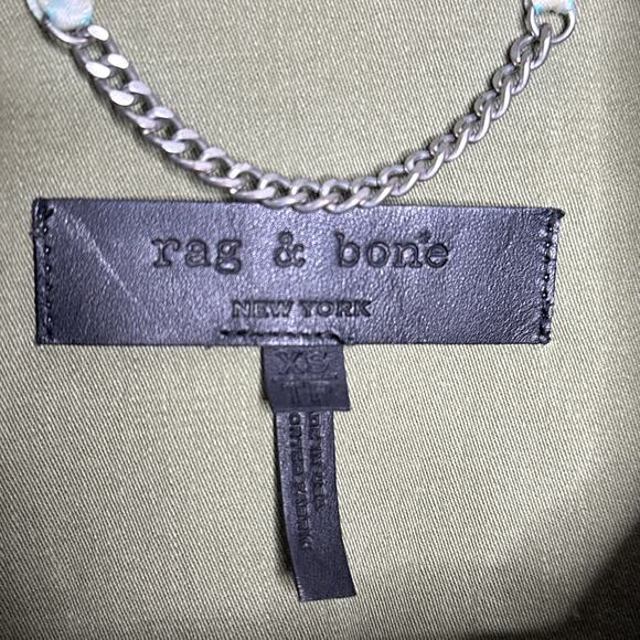 RAG & BONE Daniella Washed Utility Military Jacket Olive Green Sz XS {3Q9} - Picture 4 of 5